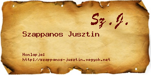 Szappanos Jusztin névjegykártya